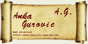 Anka Gurović vizit kartica